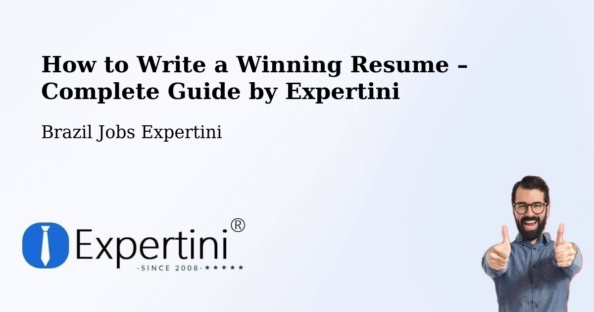 Resume Writing Guide for Job Seekers – Potim - Potim, Brazil Jobs Expertini